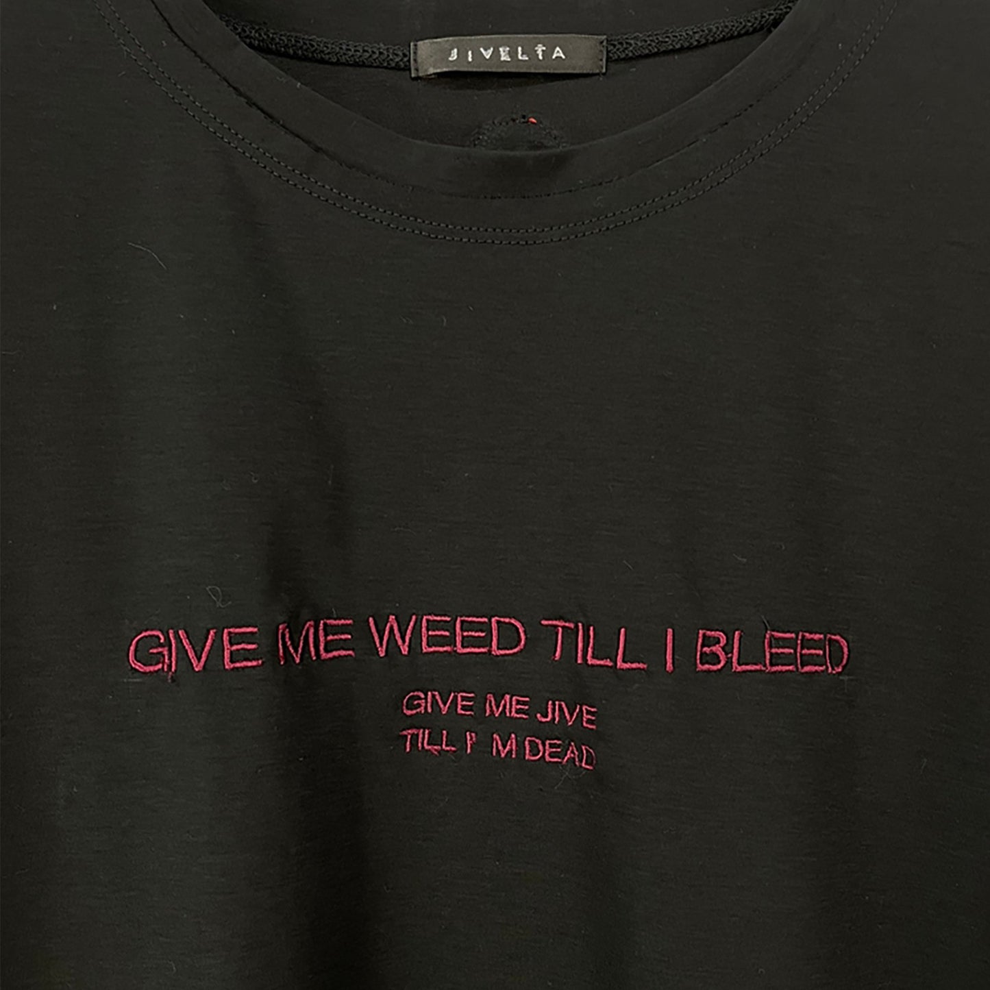 EMBROIDERY WORD T-SHIRT